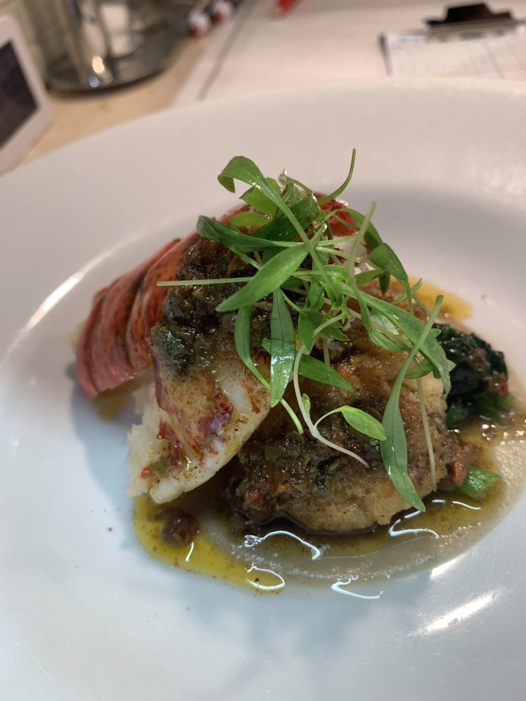 オマール海老　白子　菊芋　ブールノワゼット